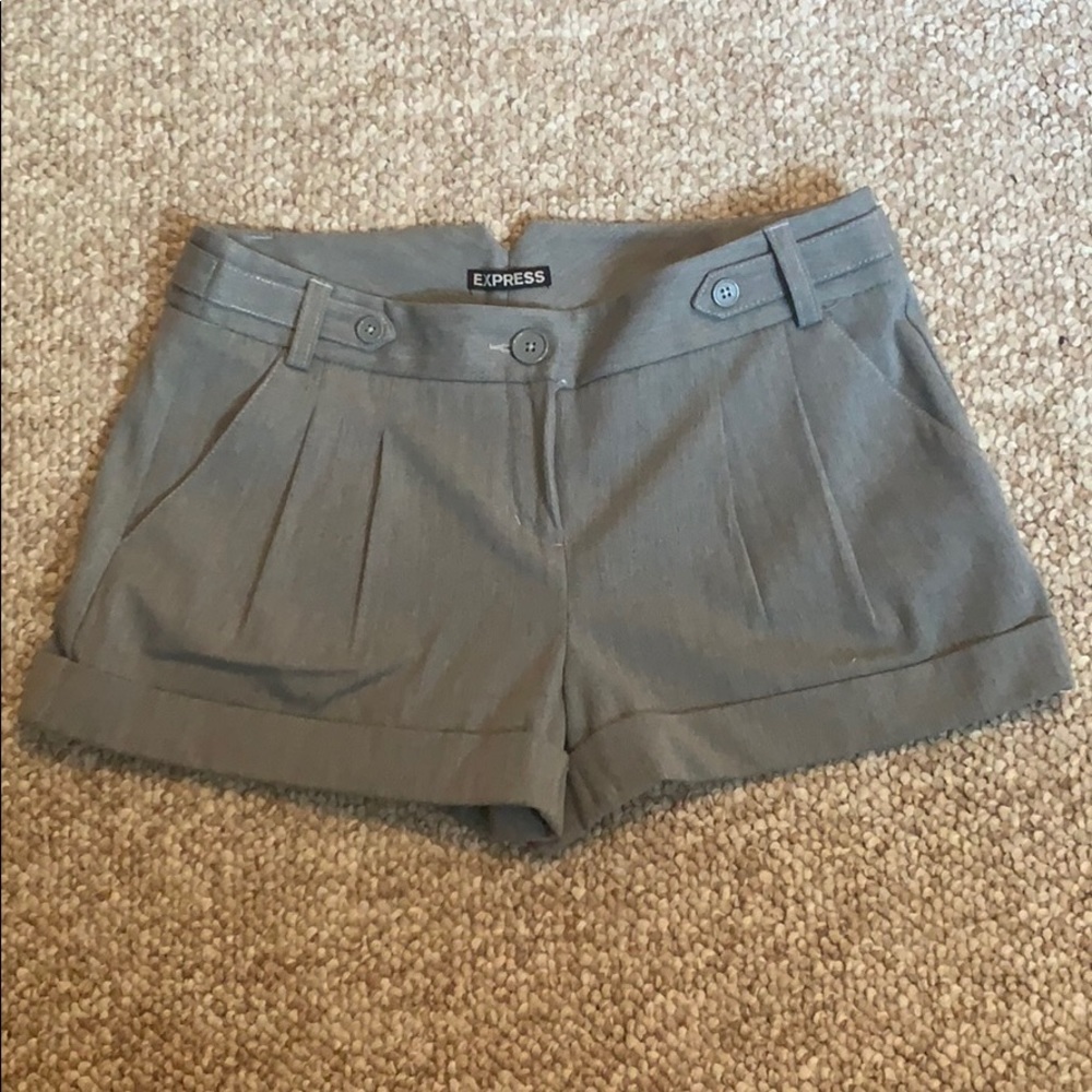 Mid Rise Cuffed Dress Shorts